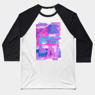 Three colour abstract Baseball T-Shirt